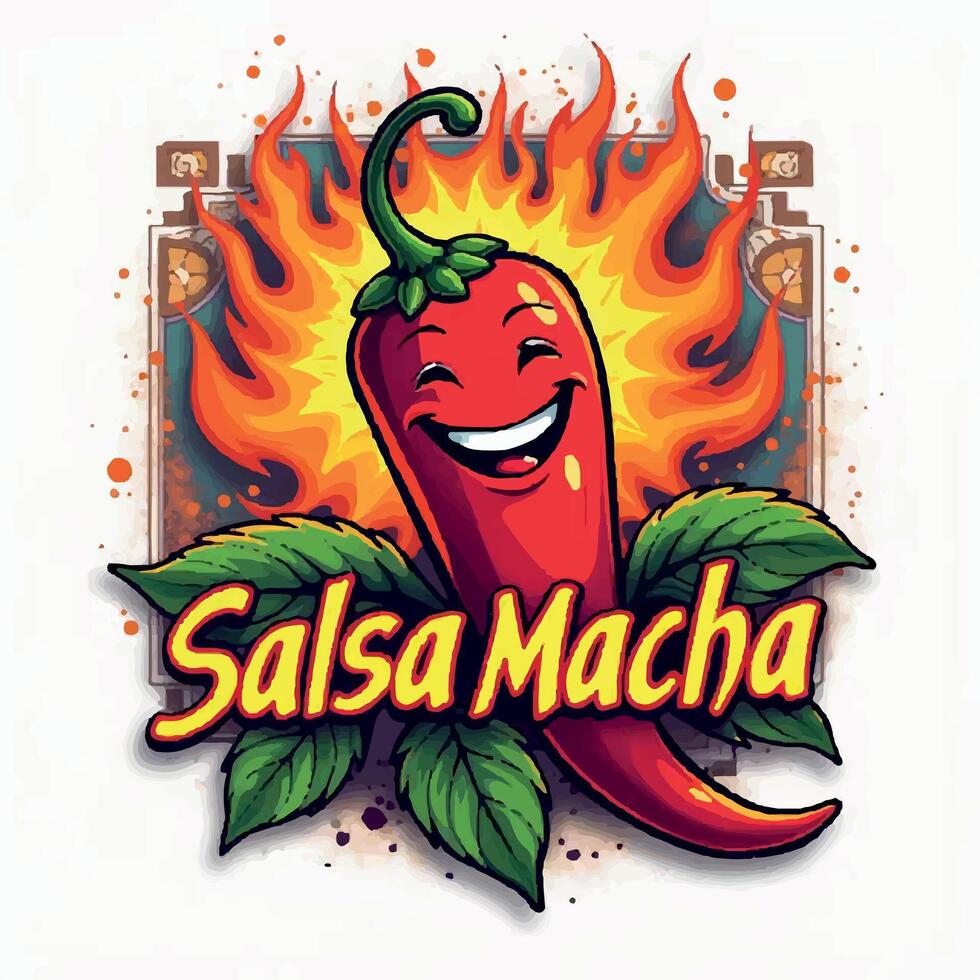 a tshirt design of a chili pepper with the word papra written on it vector