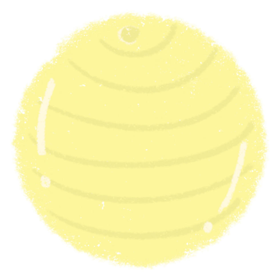 Exercise Ball Yellow png