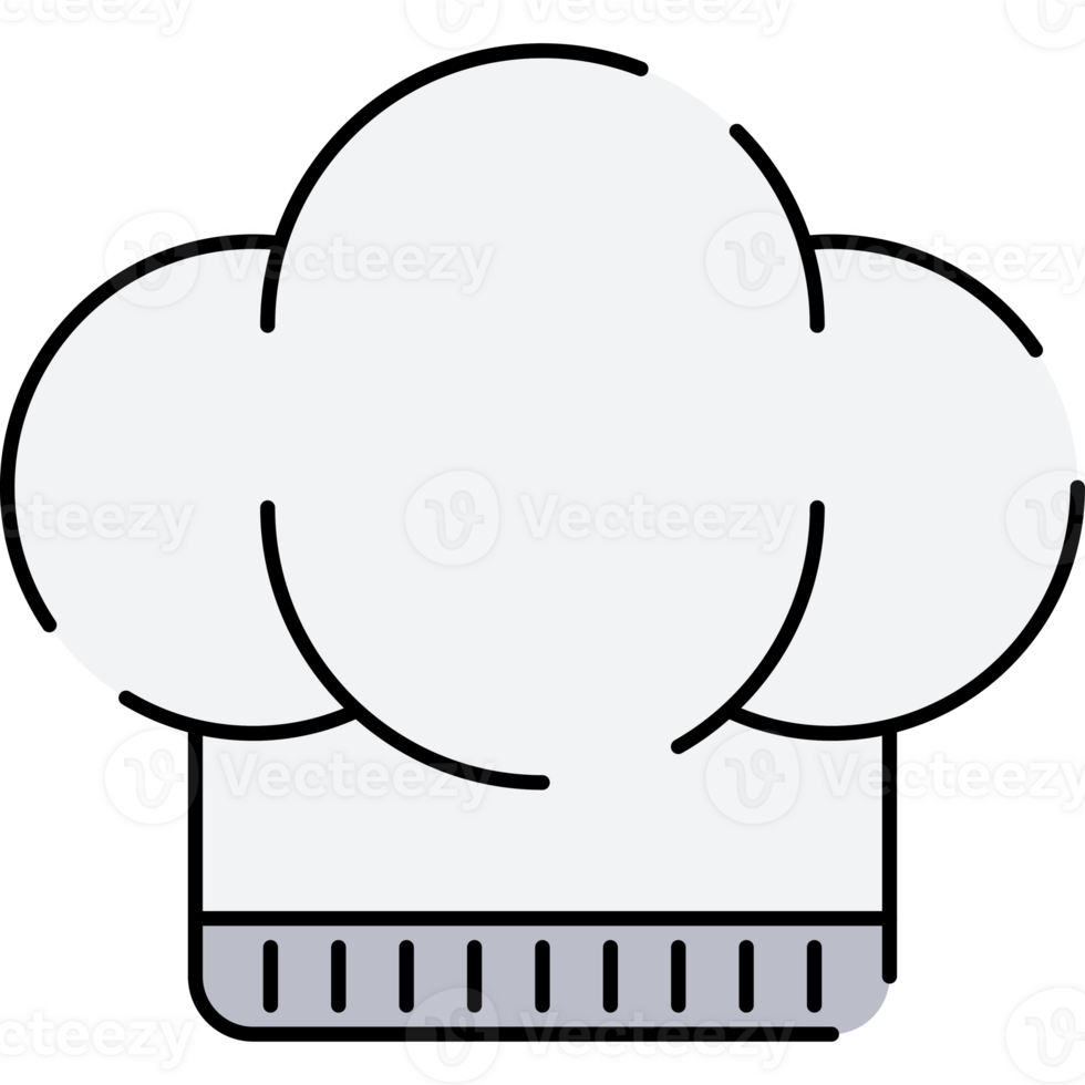 Chef's Hat Illustration in Flat Style png