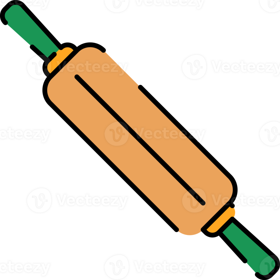 Rolling Pins Illustration in Flat Style png