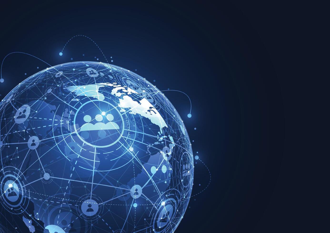 Global network connection. World map point and line composition concept of global business vector