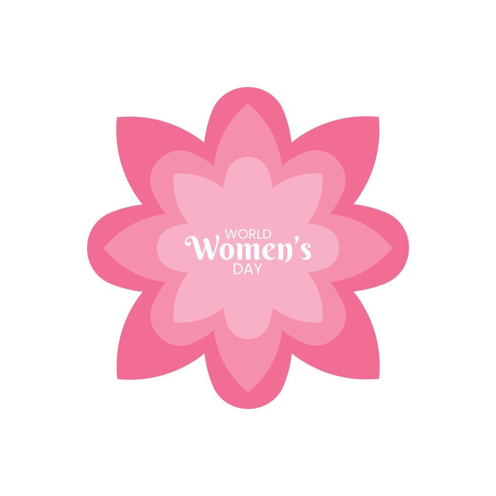 World Women Day Flower Isolated on white vector
