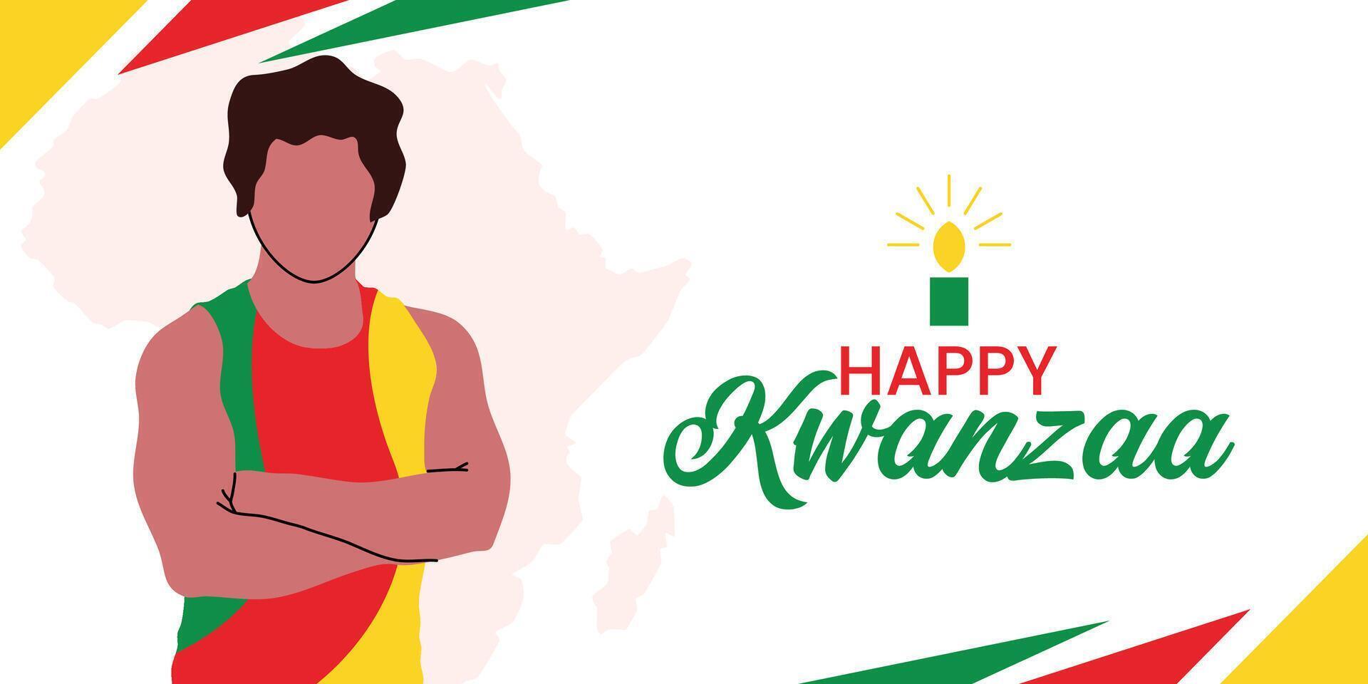 Happy Kwanzaa Poster, Banner, Background vector