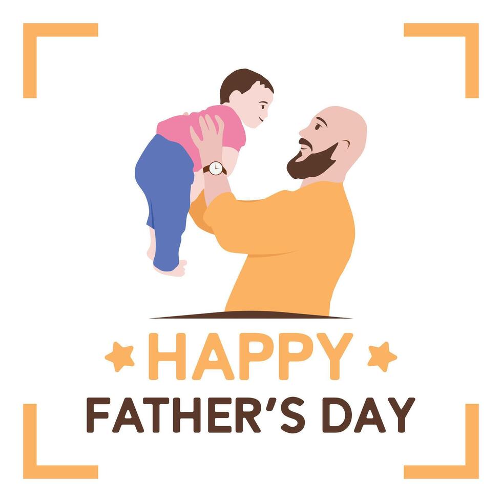 Happy Father's Day Poster vector