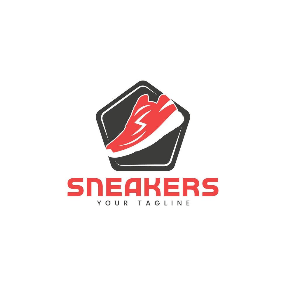 Sneakers logo design vector