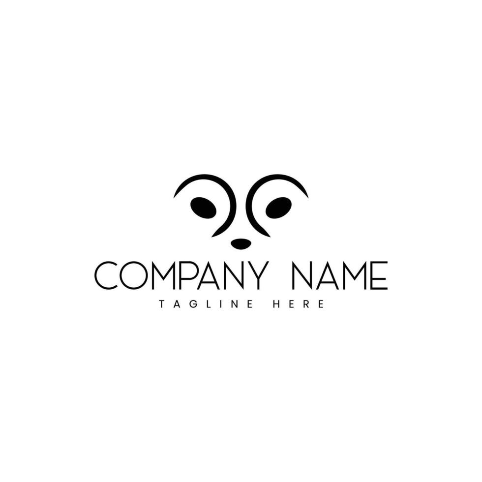 Modern Raccoon Eyes Logo design vector