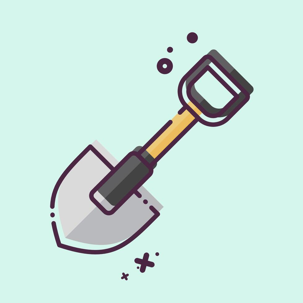 Icon Showel. related to War Military symbol. MBE style. simple illustration vector