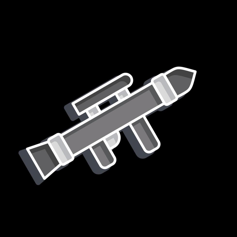 Icon Grenade Launcher. related to War Military symbol. glossy style. simple illustration vector