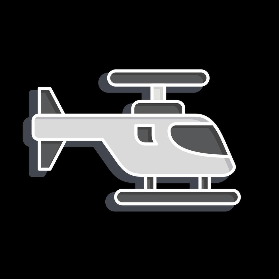 Icon Helicopter. related to War Military symbol. glossy style. simple illustration vector