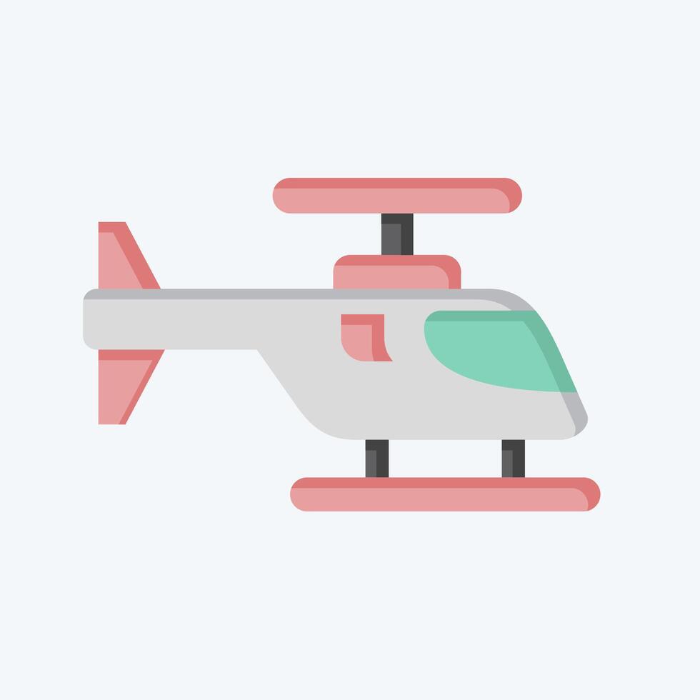 Icon Helicopter. related to War Military symbol. flat style. simple illustration vector