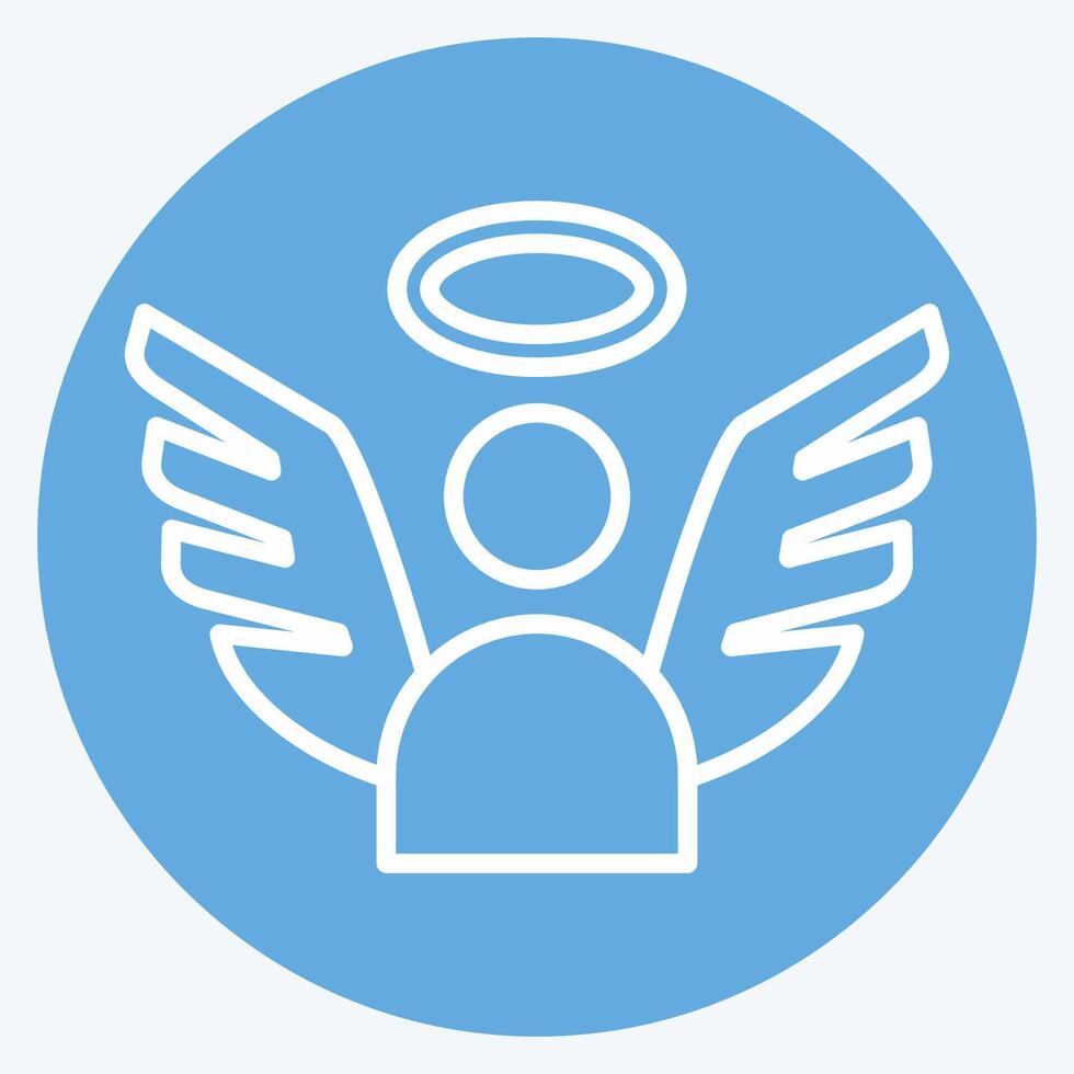 Icon Angel. related to Seath symbol. blue eyes style. simple illustration vector