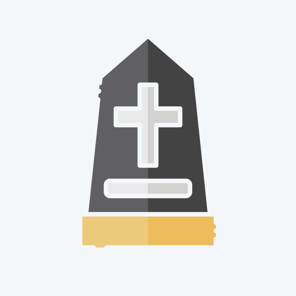 Icon Memorial. related to Seath symbol. doodle style. simple illustration vector