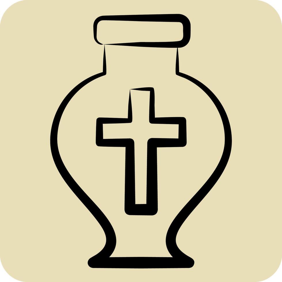 Icon Ashes. related to Seath symbol. hand drawn style. simple illustration vector
