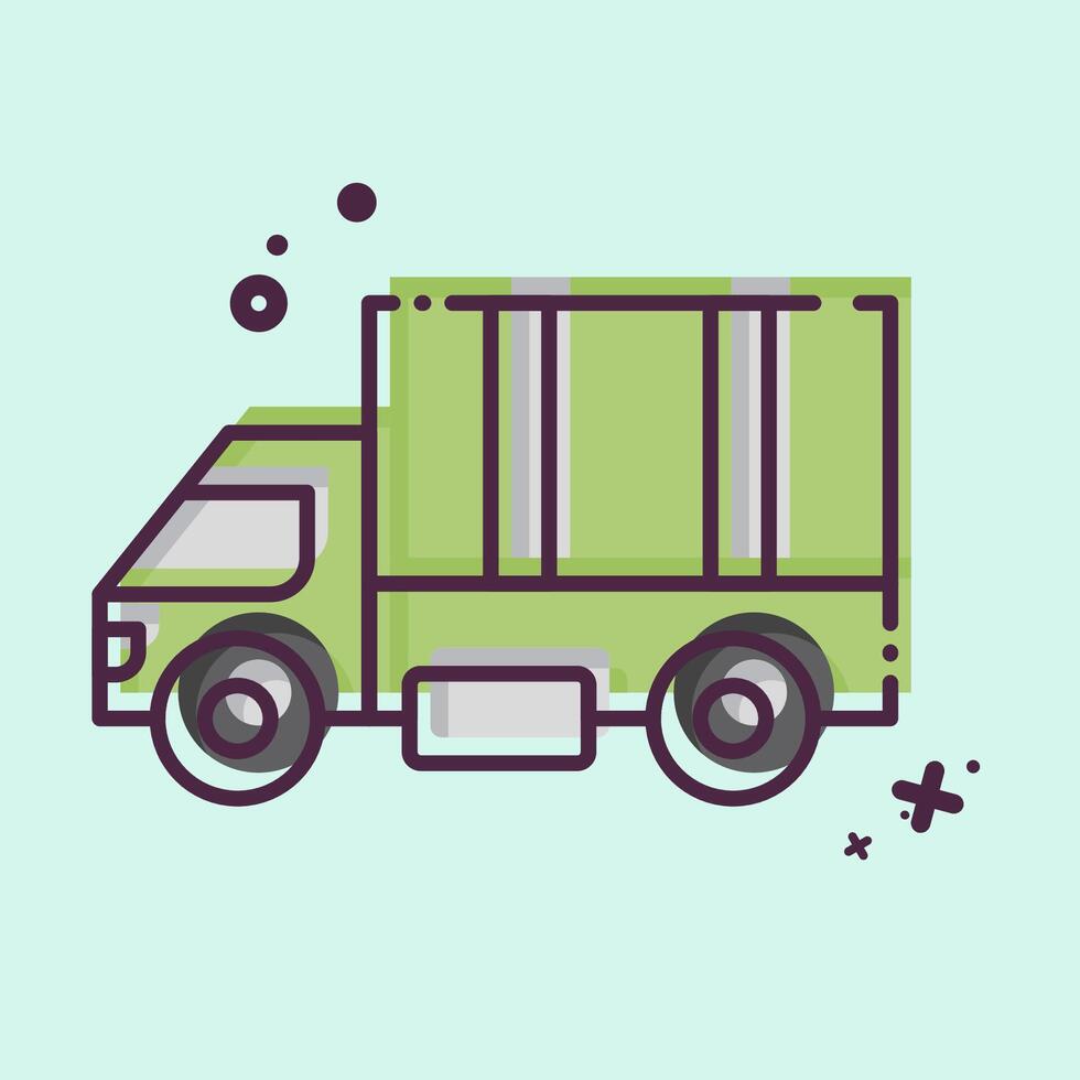Icon Millitary Truck. related to War Military symbol. MBE style. simple illustration vector