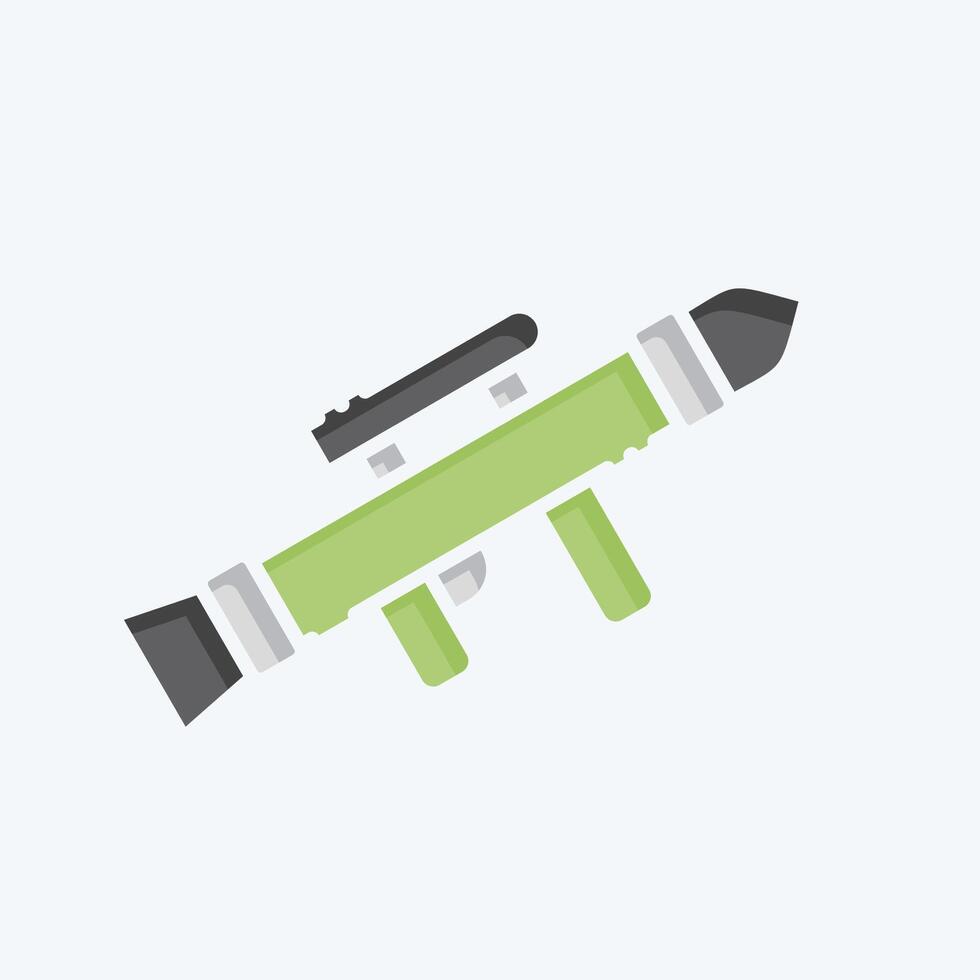 Icon Grenade Launcher. related to War Military symbol. doodle style. simple illustration vector