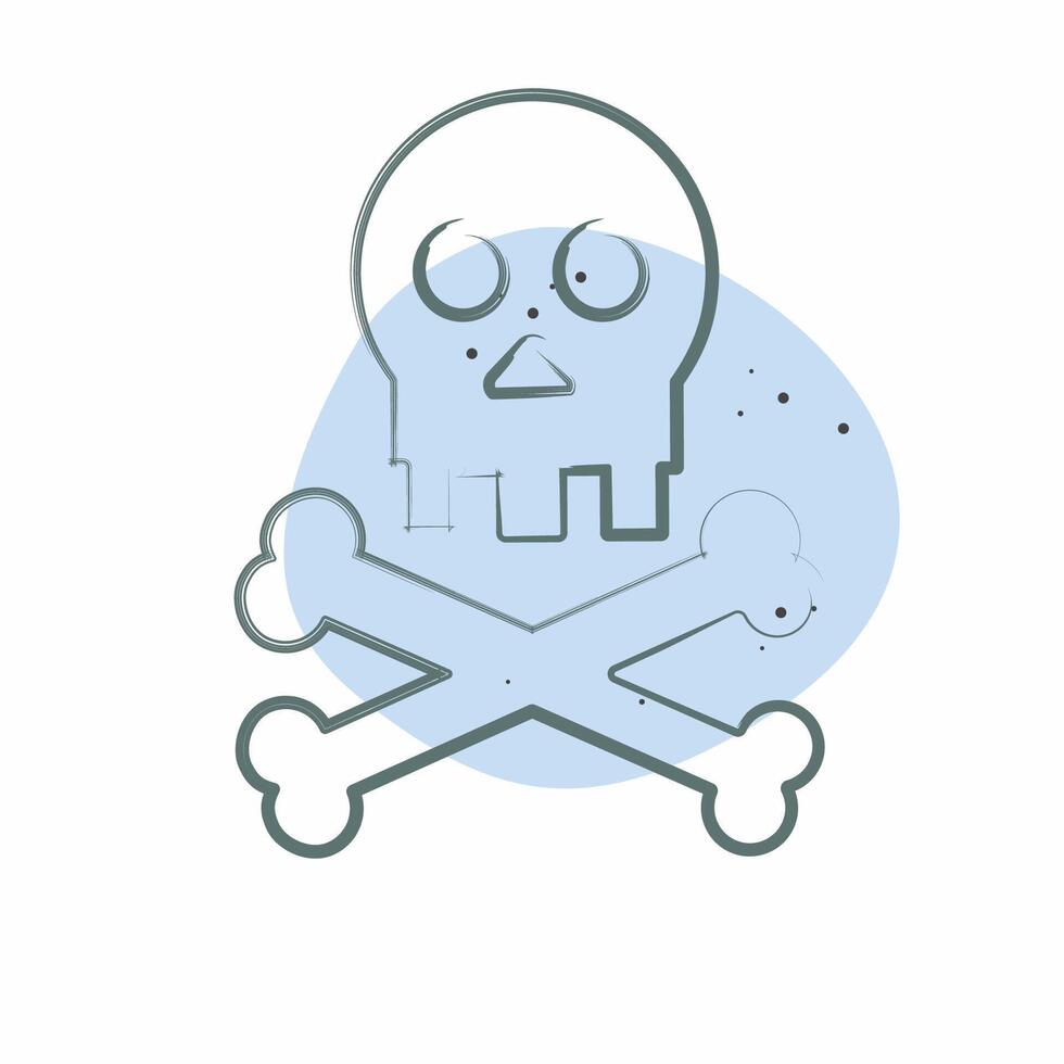 Icon Death. related to Seath symbol. Color Spot Style. simple illustration vector