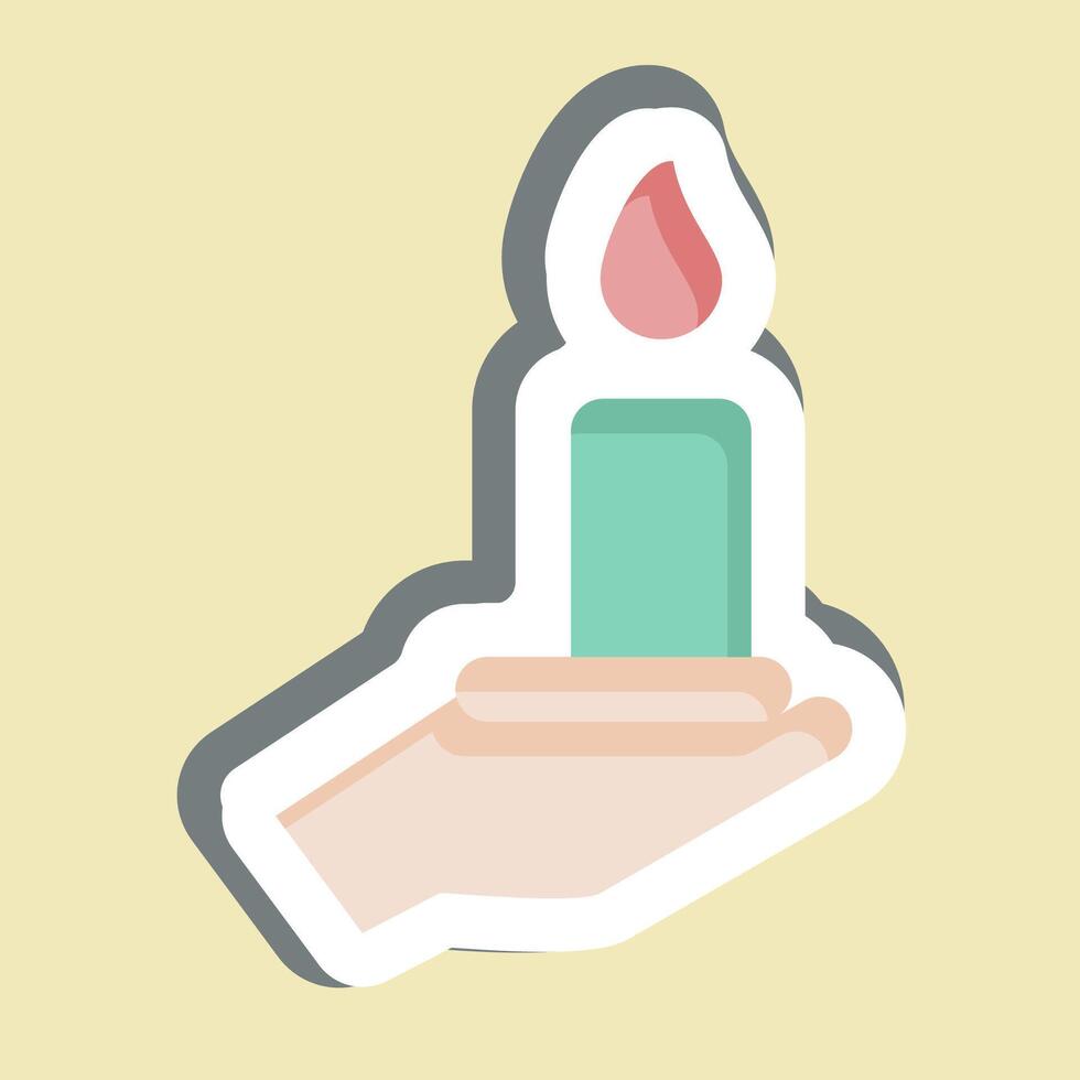 Sticker Bereavement. related to Seath symbol. simple illustration vector