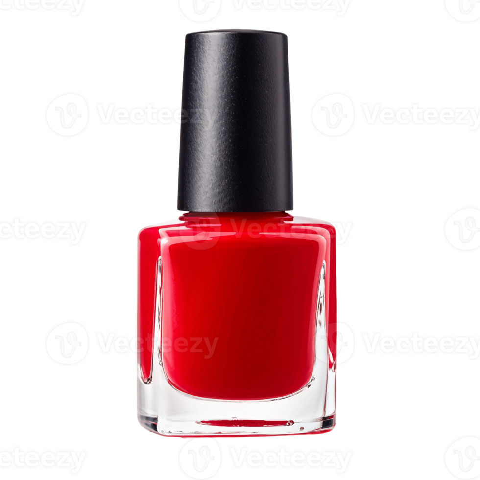 Red Nail Polish Isolated on Transparent Background png