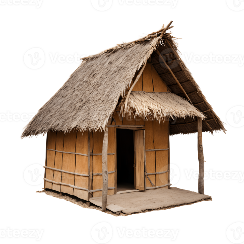 Primitive Basic Hut Isolated on Transparent Background png