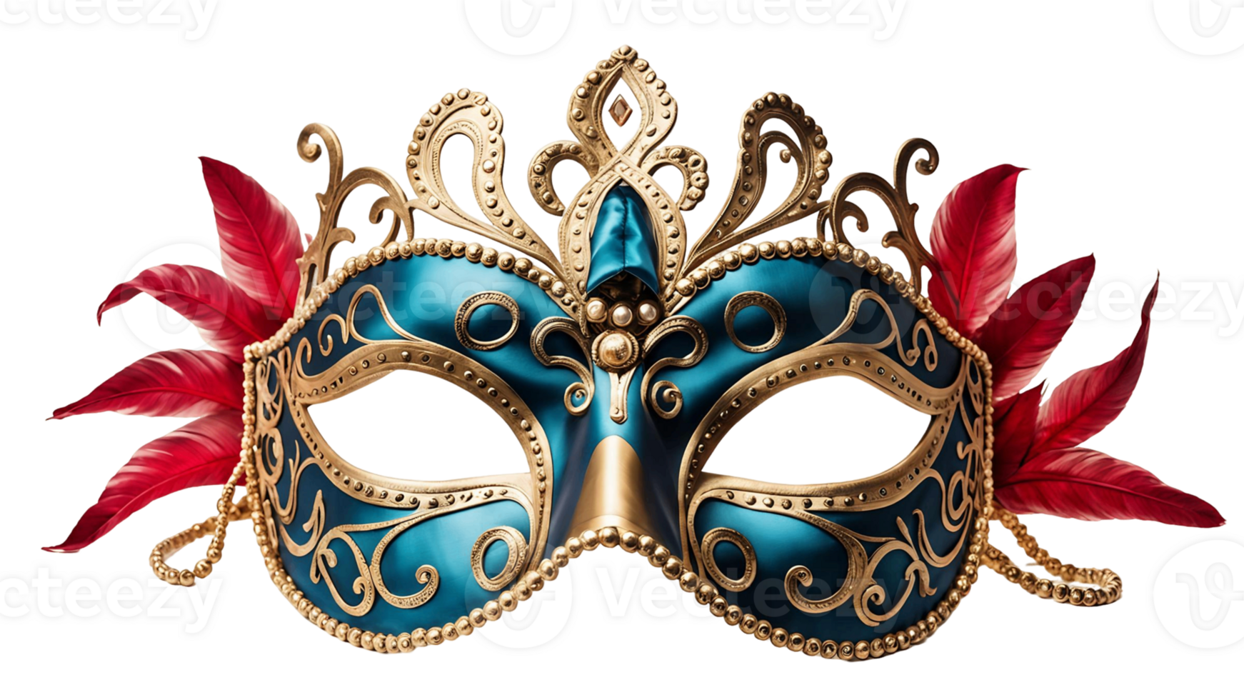 Masquerade Opera Carnival Mask Isolated on Transparent Background png
