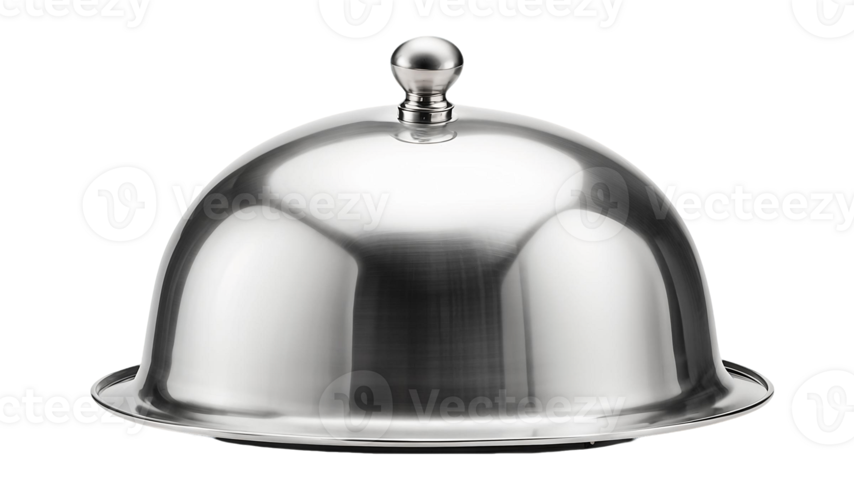 Shiny Silver Cloche Isolated on Transparent Background png