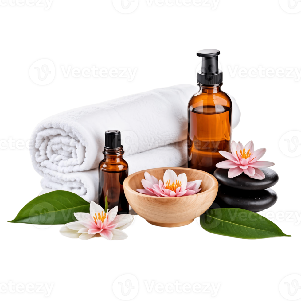 Relaxing Spa Set Isolated on Transparent Background png