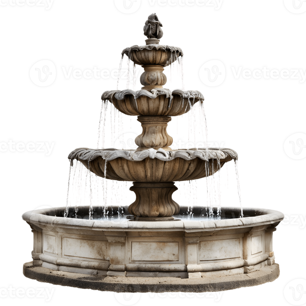 Old Fountain Isolated on Transparent Background png