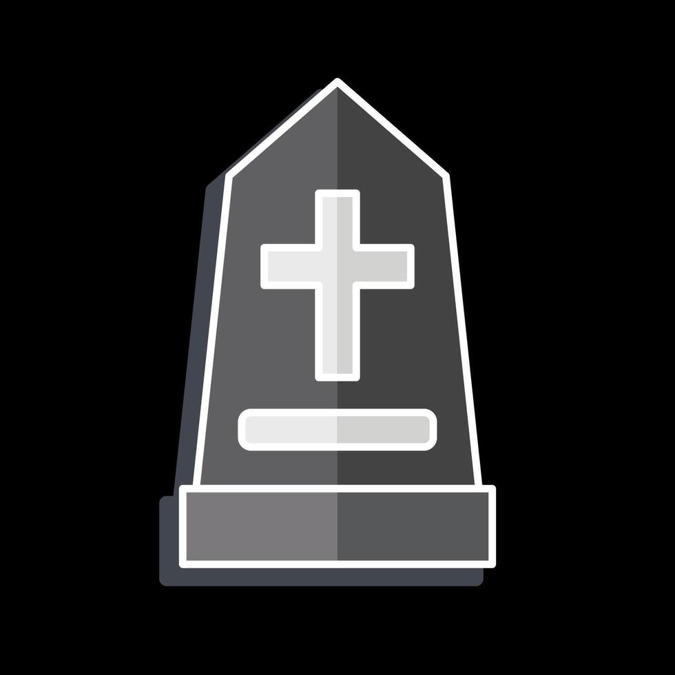 Icon Memorial. related to Seath symbol. glossy style. simple illustration vector