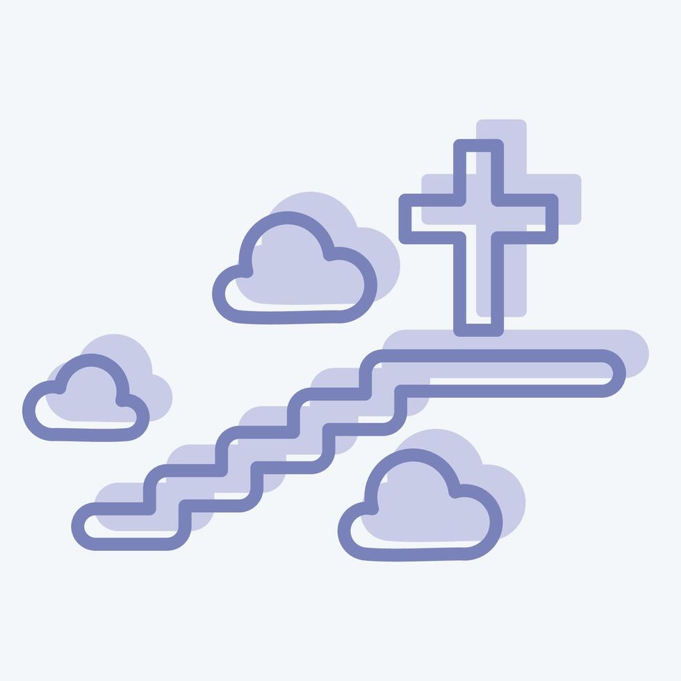 Icon Afterlife. related to Seath symbol. two tone style. simple illustration vector