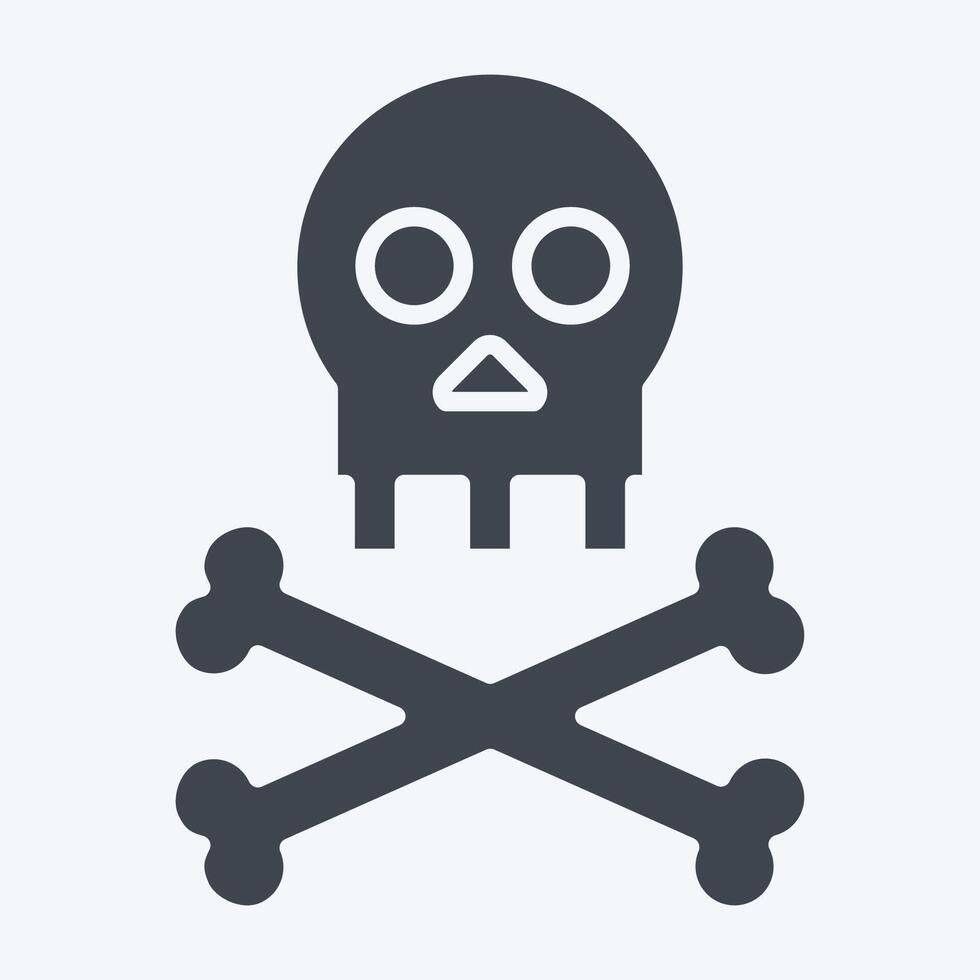 Icon Death. related to Seath symbol. glyph style. simple illustration vector
