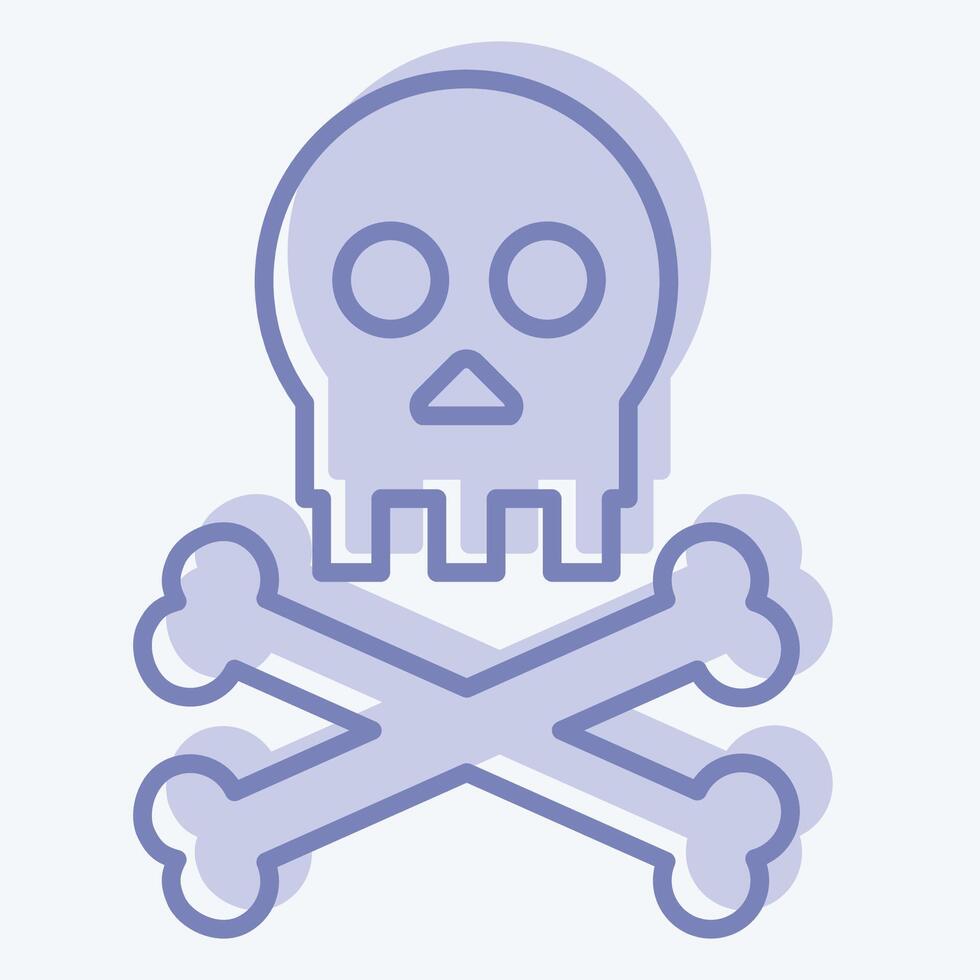 Icon Death. related to Seath symbol. two tone style. simple illustration vector