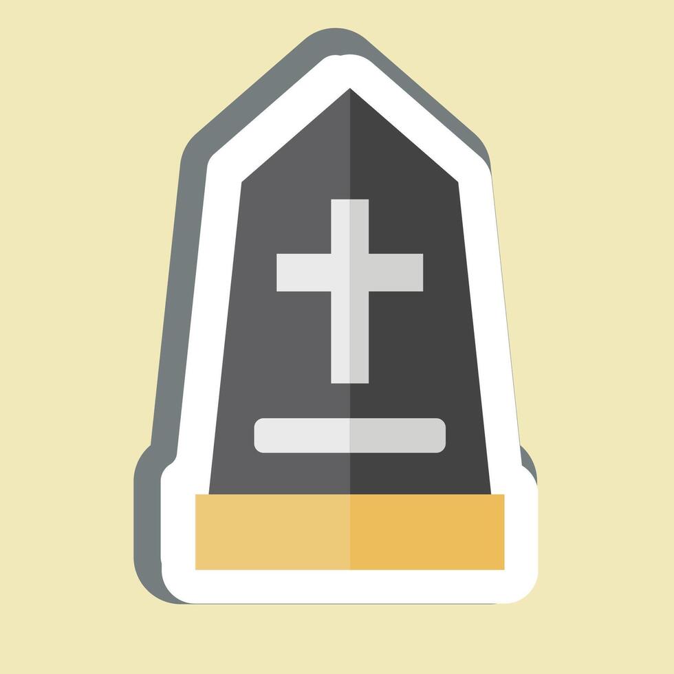 Sticker Memorial. related to Seath symbol. simple illustration vector
