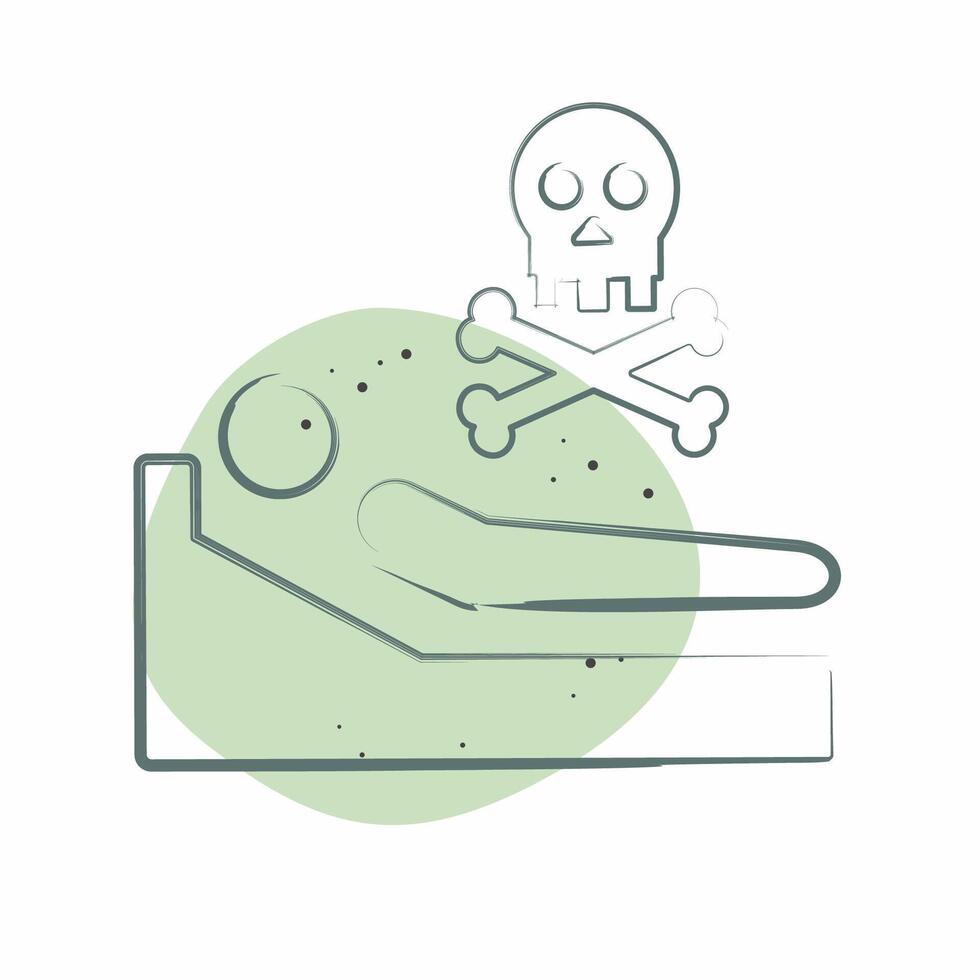 Icon Pass Away. related to Seath symbol. Color Spot Style. simple illustration vector