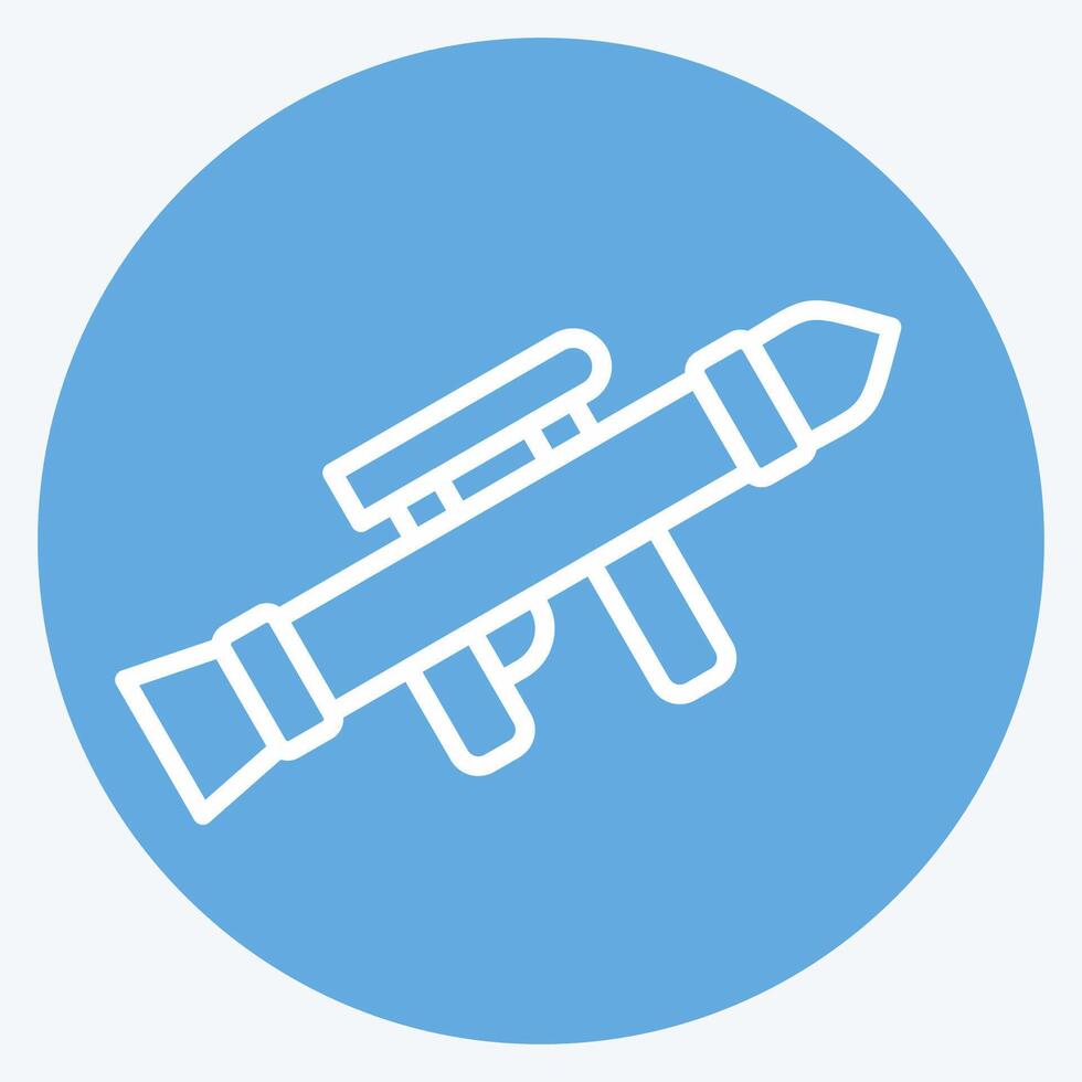Icon Grenade Launcher. related to War Military symbol. blue eyes style. simple illustration vector