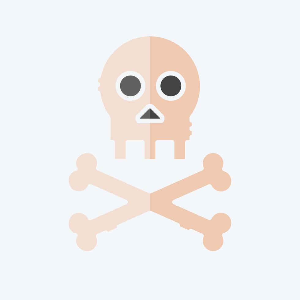 Icon Death. related to Seath symbol. doodle style. simple illustration vector