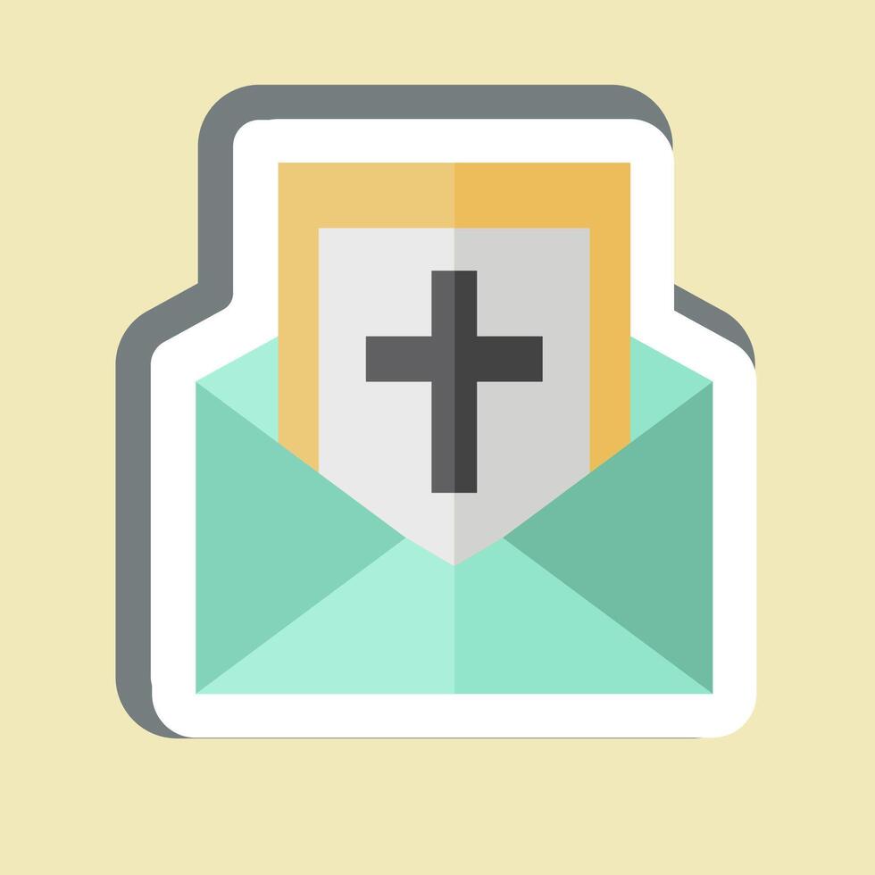 Sticker Letter. related to Seath symbol. simple illustration vector