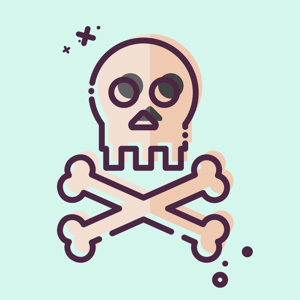 Icon Death. related to Seath symbol. MBE style. simple illustration vector