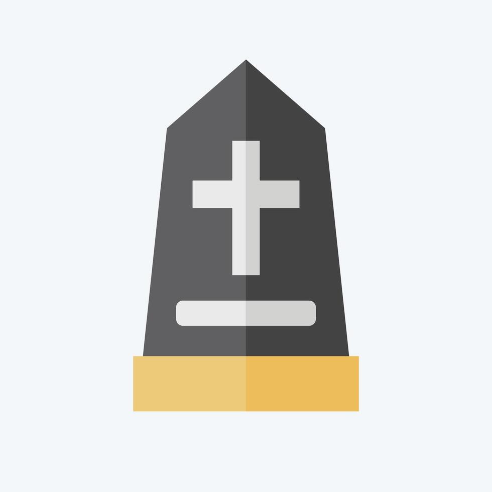 Icon Memorial. related to Seath symbol. flat style. simple illustration vector
