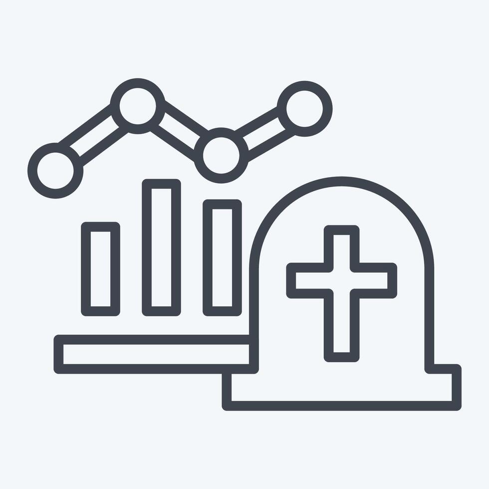Icon Mortality. related to Seath symbol. line style. simple illustration vector