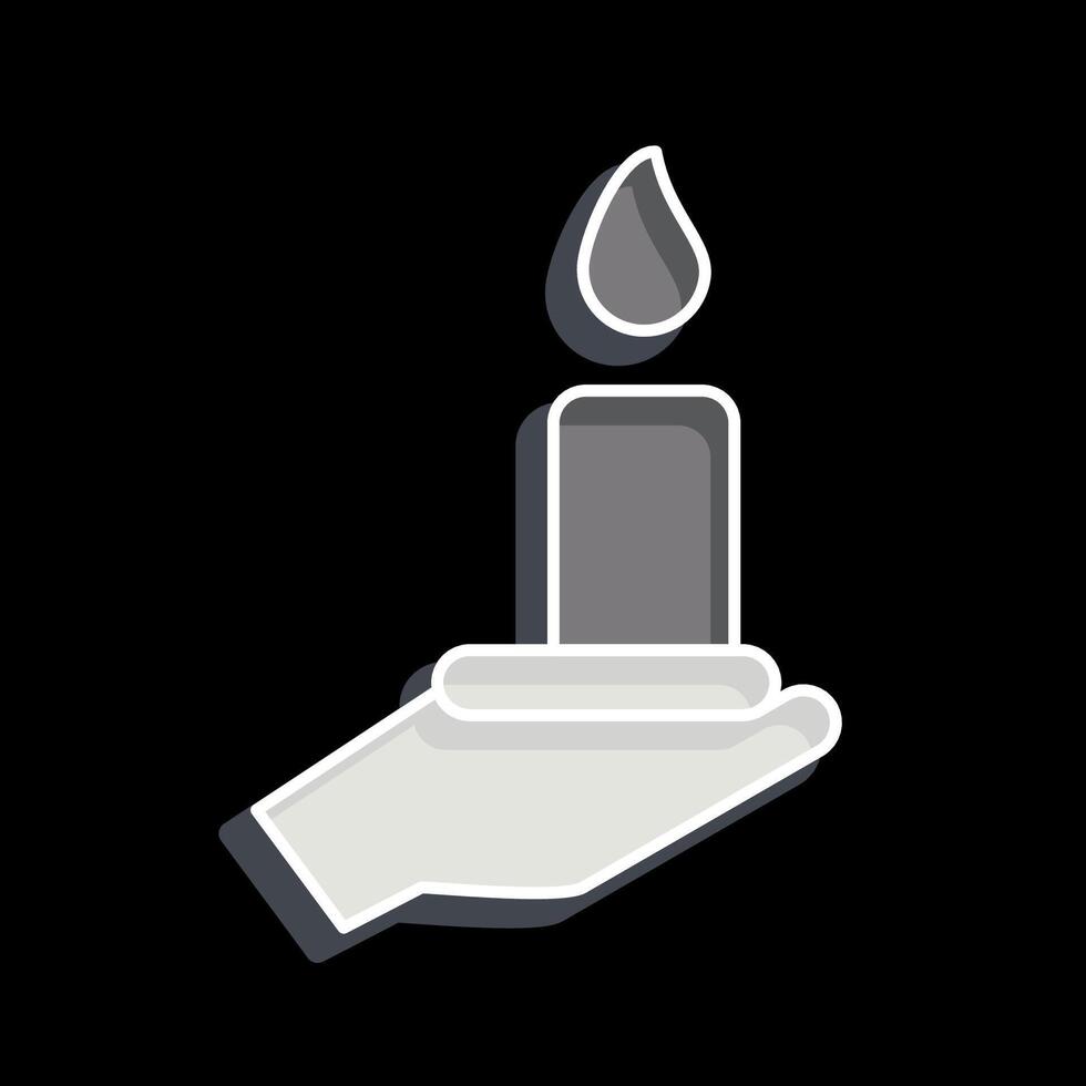 Icon Bereavement. related to Seath symbol. glossy style. simple illustration vector