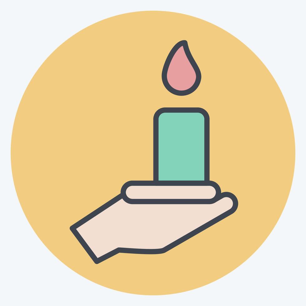 Icon Bereavement. related to Seath symbol. color mate style. simple illustration vector