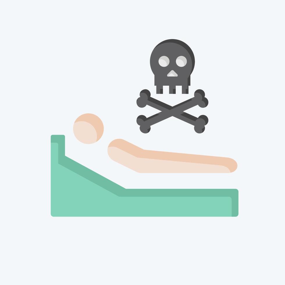 Icon Pass Away. related to Seath symbol. flat style. simple illustration vector