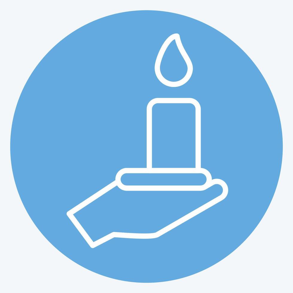 Icon Bereavement. related to Seath symbol. blue eyes style. simple illustration vector