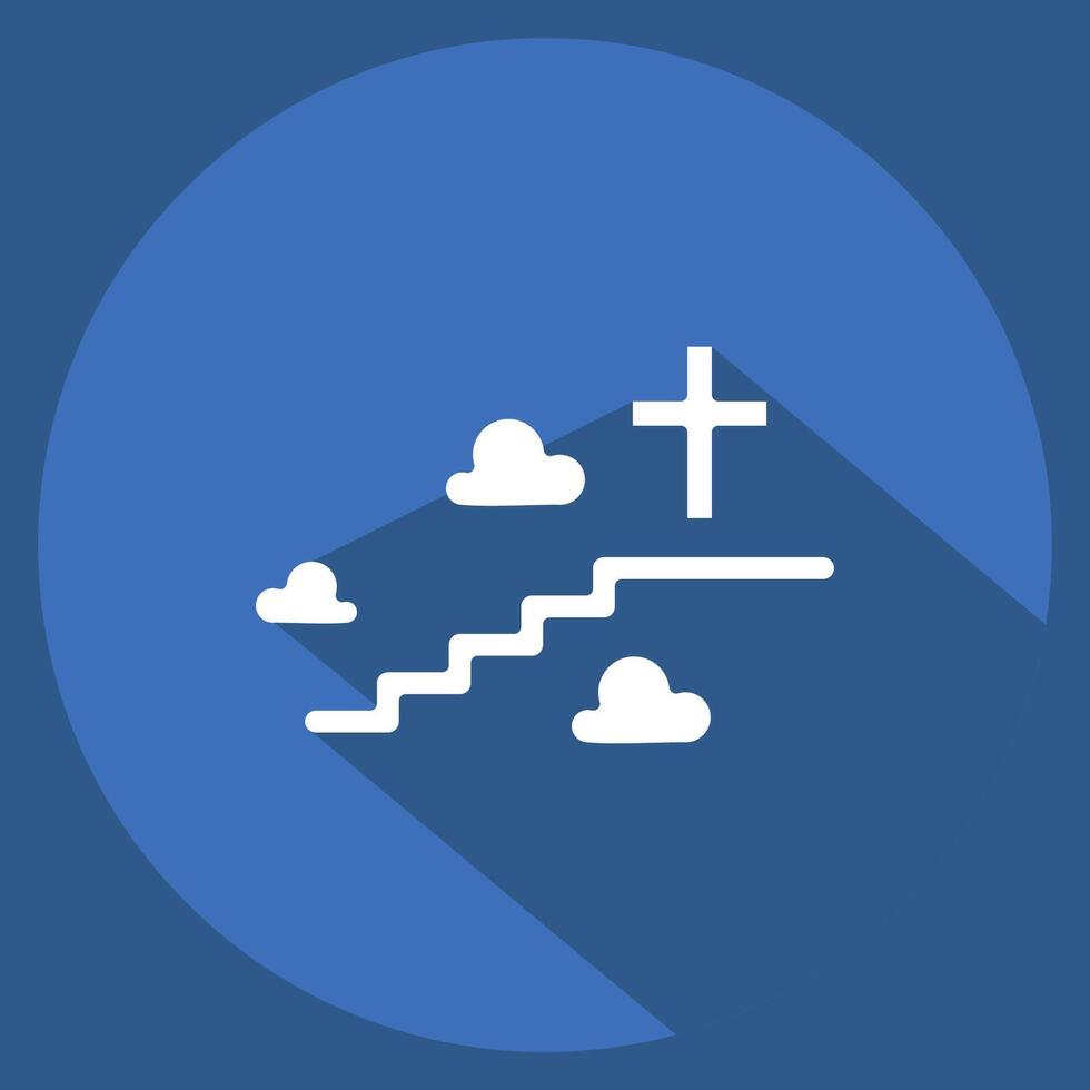Icon Afterlife. related to Seath symbol. long shadow style. simple illustration vector