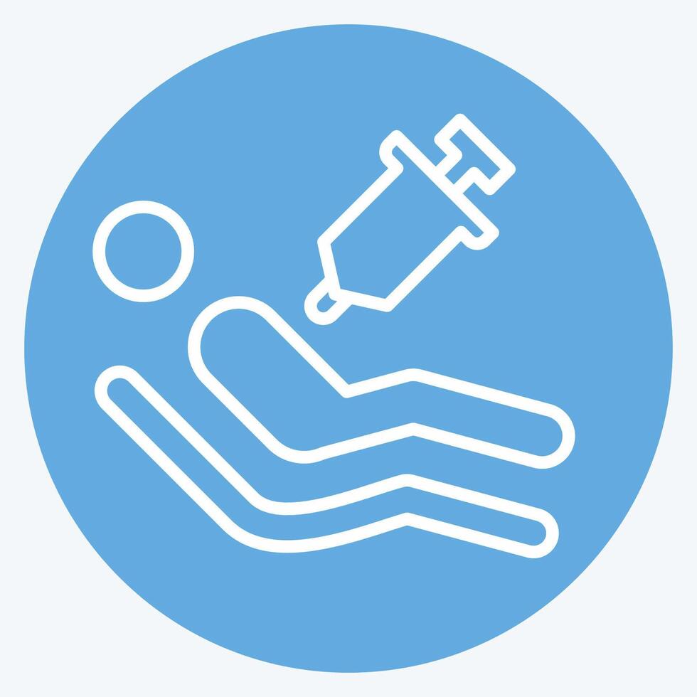 Icon Euthanasia. related to Seath symbol. blue eyes style. simple illustration vector