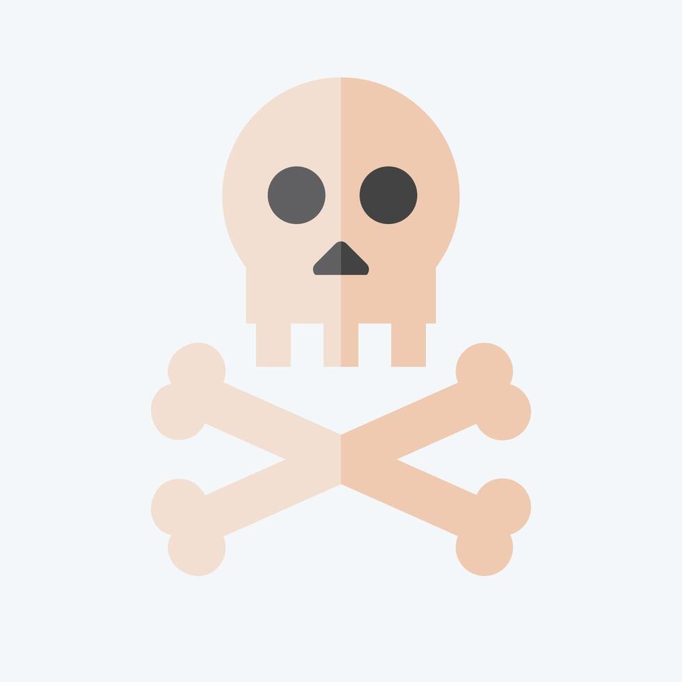 Icon Death. related to Seath symbol. flat style. simple illustration vector