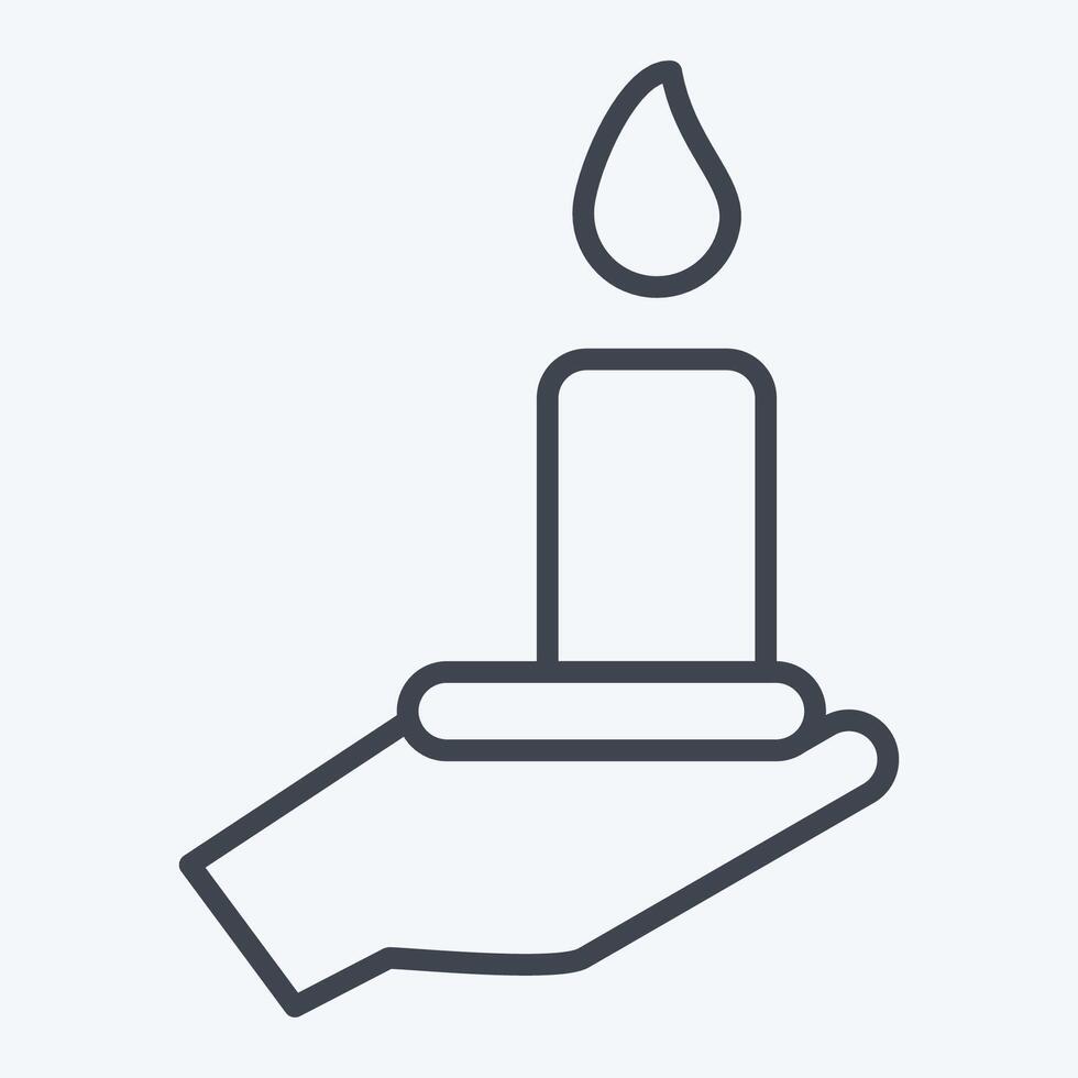 Icon Bereavement. related to Seath symbol. line style. simple illustration vector