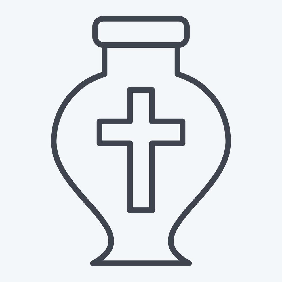 Icon Ashes. related to Seath symbol. line style. simple illustration vector