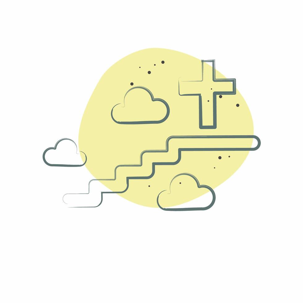 Icon Afterlife. related to Seath symbol. Color Spot Style. simple illustration vector