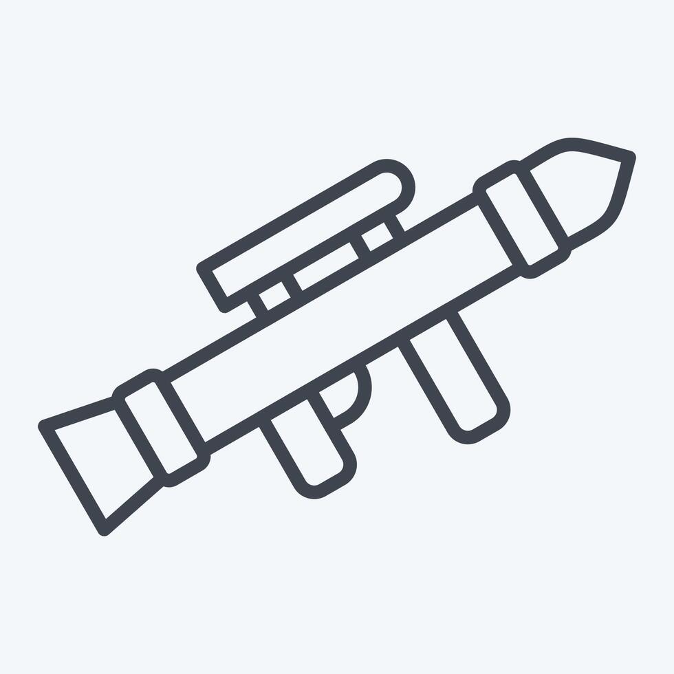 Icon Grenade Launcher. related to War Military symbol. line style. simple illustration vector